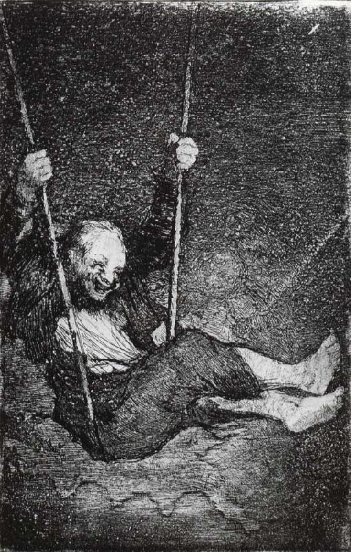 Francisco Goya Old man on a Swing Norge oil painting art